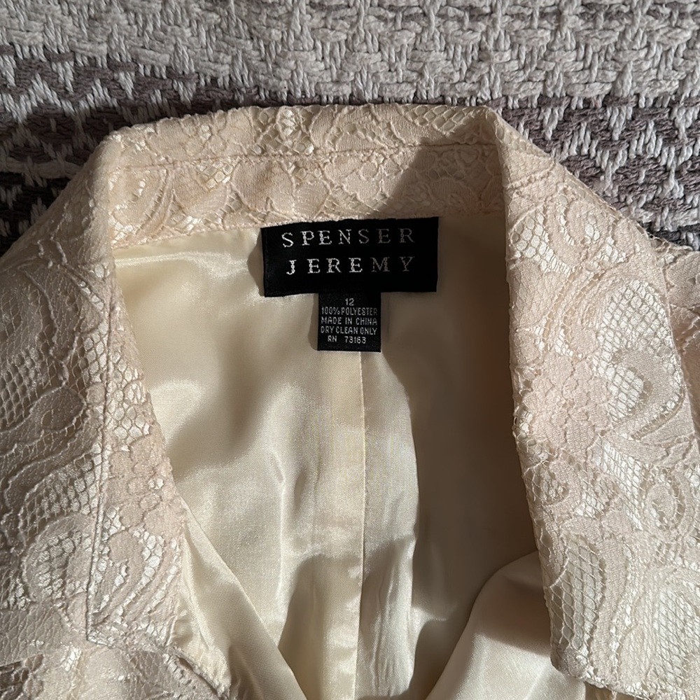 Spenser Jeremy wrap lace shirt 12 ivory occasion wedding - Picture 2 of 4